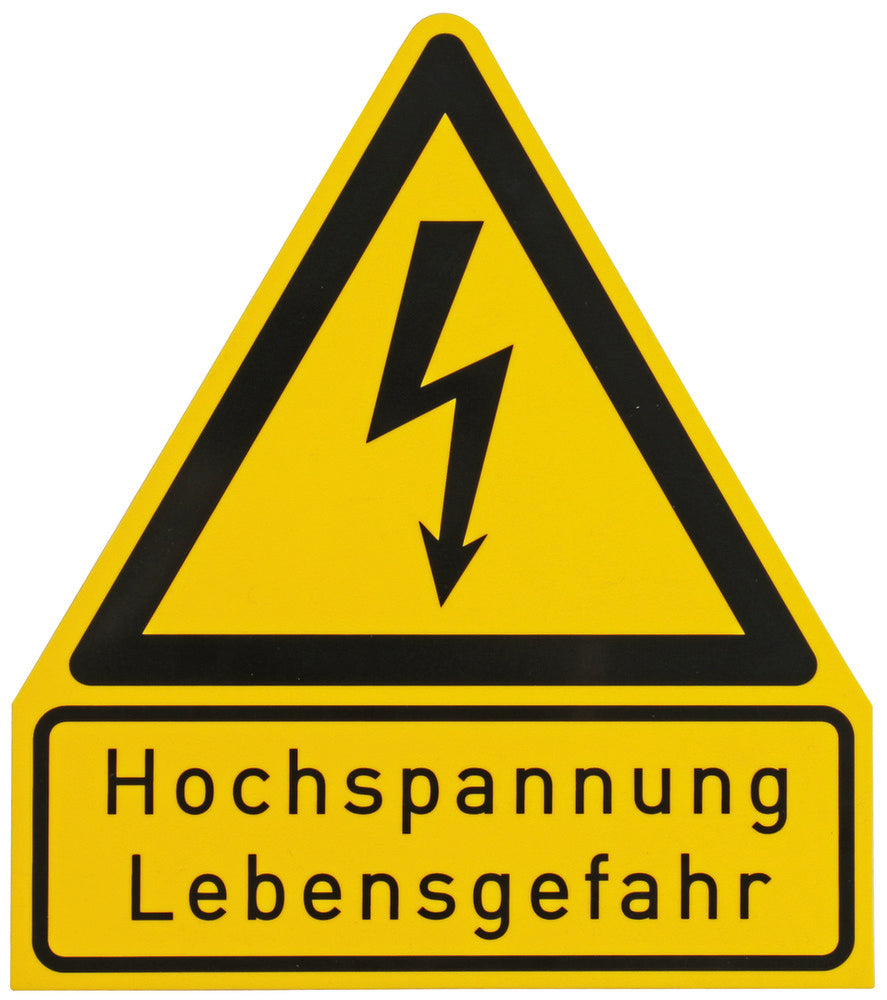Dehn Hoogspanningswaarschuwingsbord Materiaal Plastic - 700055