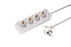 Martin Kaiser 4-Weg Desktop Verlengsnoer Met 1.5m Kabel - 1046ZL/15W/KWS