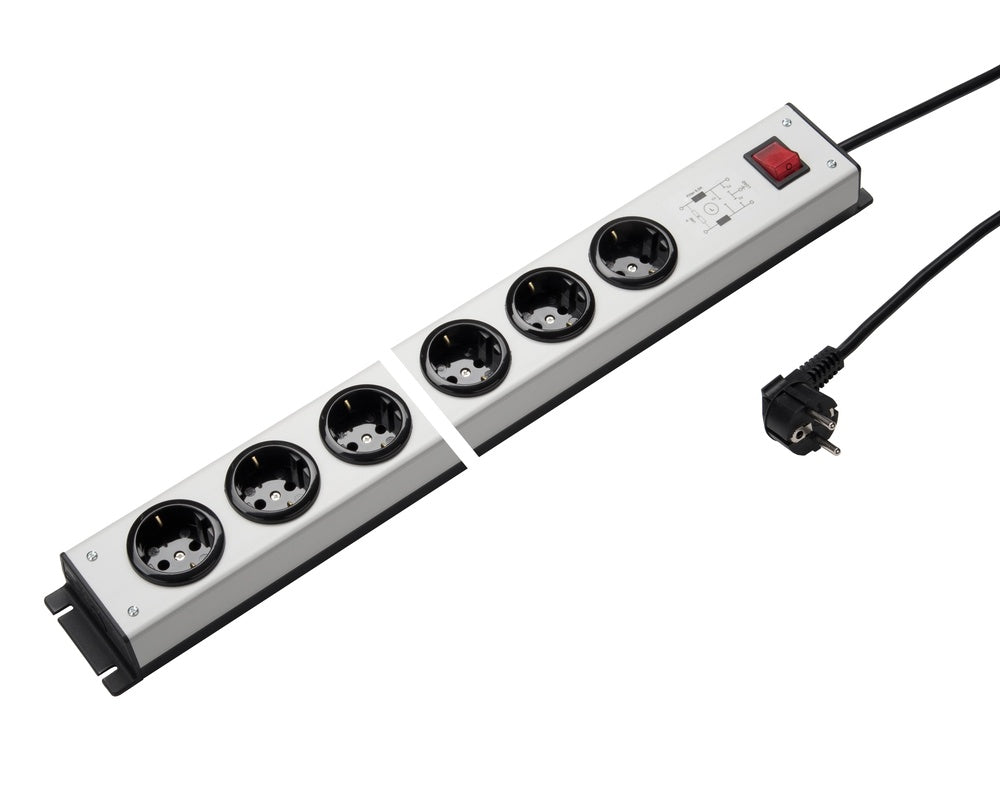 Martin Kaiser contactdoosstrip 6-voudig aardingscontact RFI filter - 1038ZL6L-SW3 [10 Stuks]