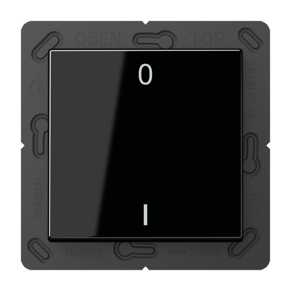 Jung EnOcean Draadloze Wandzender A500 Zwart 2-Kanaals Symbool - ENOA590-01SW
