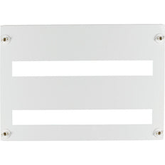 Eaton frontplaat 45 mm voor 2 rijen 24 modules wit staal - 283060