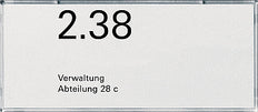 Gira Door Information Plate 2-Way White Accessories - 107200