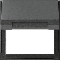 Gira overgangsplaat KD TX-44 Antraciet met klepafdekking - 065467