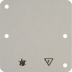 Brandwerende enkelvoudige basisplaat opbouw wit - 102112 [2 stuks]