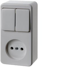 Hager Berker Combination Switch Socket Without Earth Contact Series - 61673549