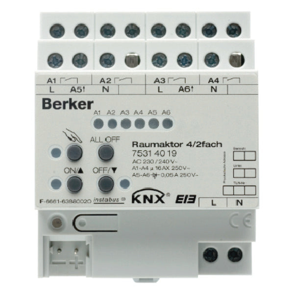 Hager Berker Ruimteactor 4-2 Weg 16 A Maak Contact KNX - 75314019