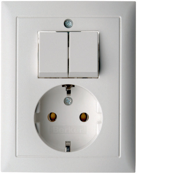 Hager Berker S1-serie wandcontactdoos met afdekplaat - 6143551949