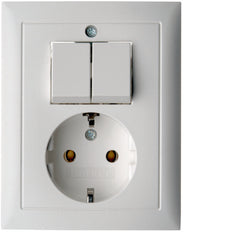 Hager Berker S1-serie wandcontactdoos met afdekplaat - 6143551949