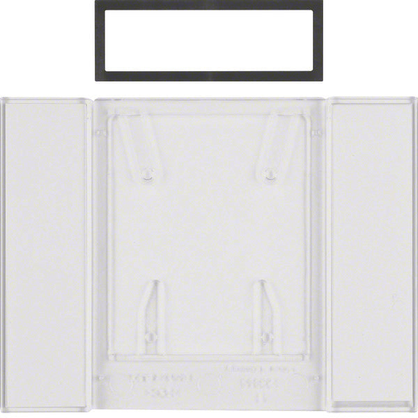 Hager Berker B.IQ 4-Gang Button Field Transparent Clear - 75900081