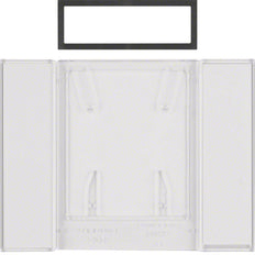 Hager Berker B.IQ 4-Gang Button Field Transparent Clear - 75900081