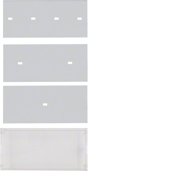 Hager Berker Helder Transparant Glas Etikettenveld Met Afdekplaat B.7 - 75960009 [2 stuks]