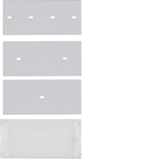 Hager Berker Helder Transparant Glas Etikettenveld Met Afdekplaat B.7 - 75960009 [2 stuks]