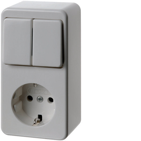 Hager Berker Opbouwcombinatieschakelaar wandcontactdoos - 61479449