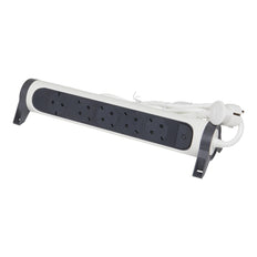 Legrand Premium 5-polige wandcontactdoos met 3m snoer zwart-wit - 694538