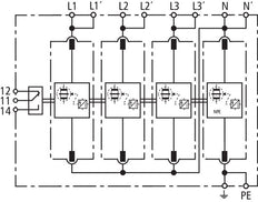 Dehn Ventil M TT 255 FM Meerpolige Overspanningsbeveiligingsmodule - 951315