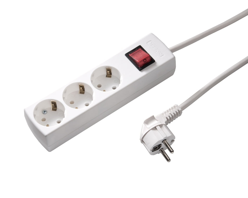 Martin Kaiser 3-weg contactdoos met schakelaar en 3M kabel - 1049ZL3-15W/KWS