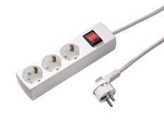 Martin Kaiser 3-weg contactdoos met schakelaar en 3M kabel - 1049ZL3-15W/KWS