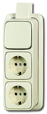 ABB Busch-Jaeger 3-Weg Schakelaar Stopcontact Combinatie - 2CKA001686A0014