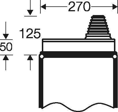 Hensel montageflens wandmaat 2 - met invoertule 1x 72mm - FP FG 272