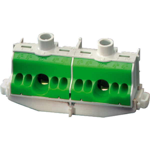 Hensel PE-klem 2x25-8x4 mm DIN-railmontage groen - FC PE 10