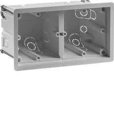 Hager Berker 2 Gang Wandcontactdoos Voor Inbouw Lichtgrijs - 18721020