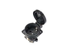Martin Kaiser 1-Way Flush-Fitting Socket With Hinged Cover Black - 399/SW [30 Pieces]