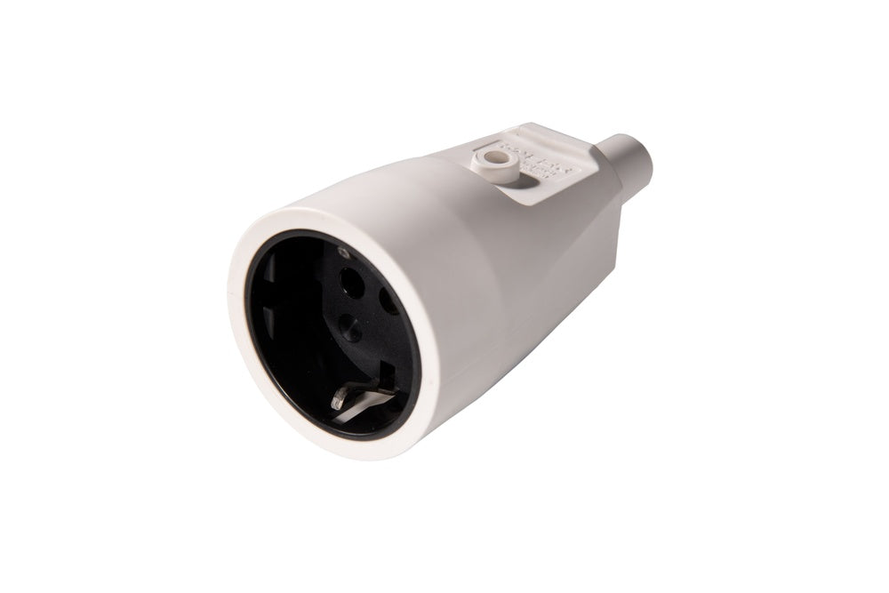 Martin Kaiser PVC Mains Socket With Earthing Contact White - 551K/KWS [20 Pieces]
