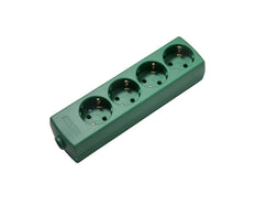 Martin Kaiser 4-Way Socket With Earthing Contact Green - 1048/GN [30 Pieces]