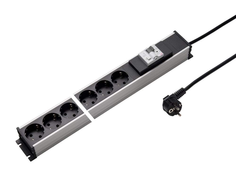 Martin Kaiser Power Strip 6 stopcontacten 16A stroomonderbreker 3m kabel - 1339ZL6L-SW3 [10 Stuks]