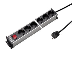 Martin Kaiser 6-Way Aluminium Power Outlet Strip With Switch Cable - 1301ZL6SW15 [10 Pieces]