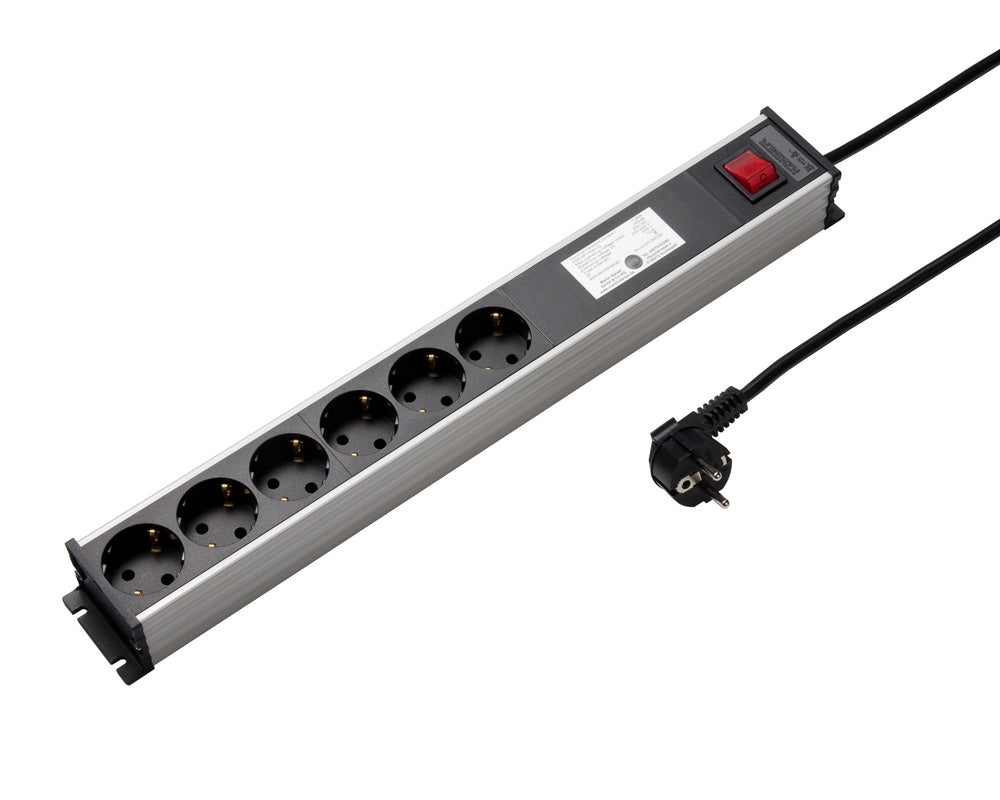 Martin Kaiser Power Strip 6-Weg Schakelaar Overspanningsbeveiliging RFI Filter Kabel 3M - 1335KZL6SW3 [10 Stuks]