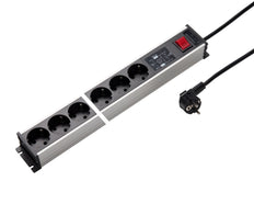 Martin Kaiser Aluminium 6-stopcontactstrip met 3m kabel - 1338ZL6SW3 [10 Stuks]