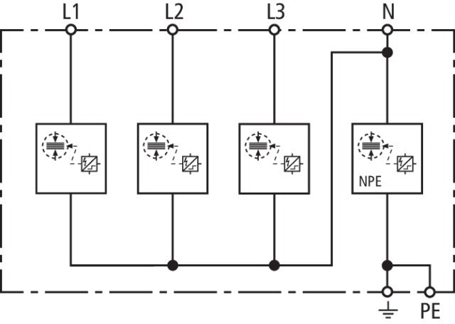 Dehnshield Type 1+2 3-Phase Combined Arrester TT 255 DSH - 941310