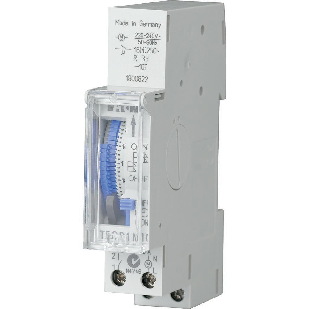 Eaton analoge tijdschakelklok kwarts dag 1 maak DIN rail montage - 167388