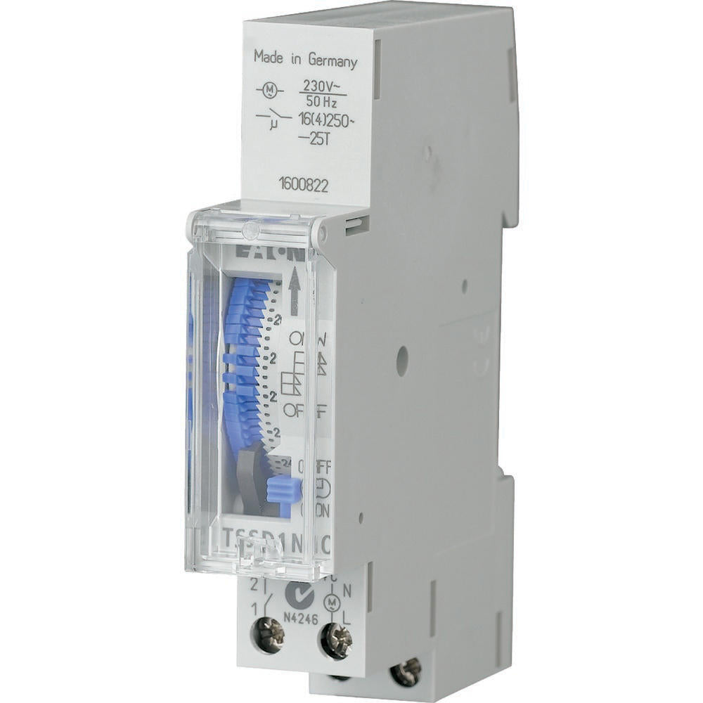 Eaton analoge schakelklok 1 maak dag synchronisatie DIN rail montage - 167389