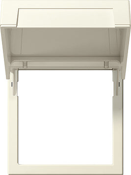 Gira Systeem 55 Montageplaat Met Klapdeksel Crème Wit - 265801