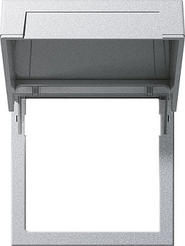Gira systeem 55 montageframe met klapdeksel aluminium kleur - 265826