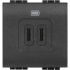 Legrand Bticino Living Light USB Charger Type C-3A-2 Anthracite - BTL4286C2