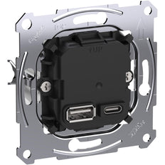 Schneider Merten USB Oplader Type A en C 45W PD - MTN4366-0120