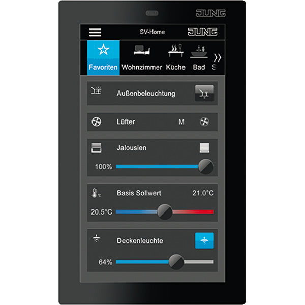 Jung KNX Smart Control Touchpanel 5 Inch Zwart - SC5SW