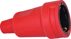 Kopp Contrast Plug RA Rubber Red 16A - 180412000 [5 Pieces]