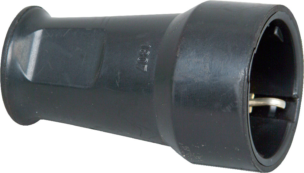 Kopp Black Rubber Contrast Plug IP20 3x1.5mm 16/250V - 180716003 [10 Pieces]