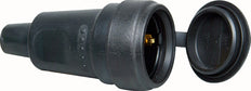 Kopp Rubber Contrasting Plug With Cover IP44 Black - 181416067 [5 Pieces]