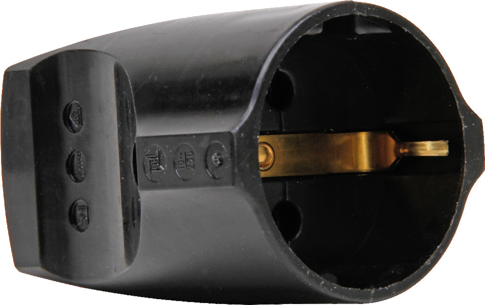 Kopp Contrast Plug 3x1.5 16/250V Black Plastic - 183205003 [5 Pieces]
