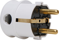 Grounded Plug Side Entry Plastic RA CEE 7 VII White - 178501051 [50 Pieces]