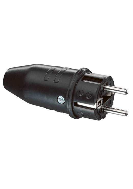 ABL Rubberen Geaarde Stekker 250V Zwart IP44 - 1149-190 [2 stuks]