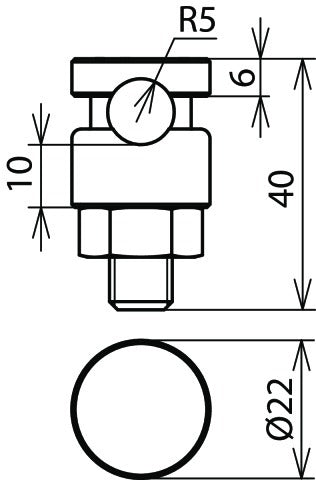 Dehn KS V4A klemschroefverbinding voor rd 6-10mm - 301089