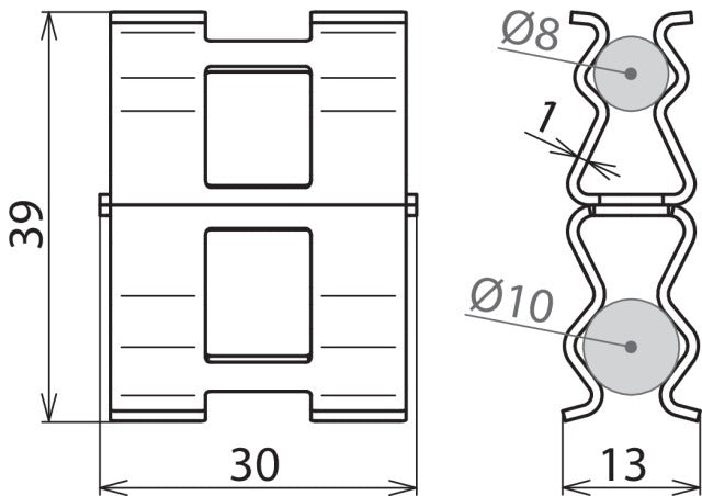 Dehnclip Versterkingsklem Voor Rd 8mm en Rd 10mm - 308131 [2 stuks]