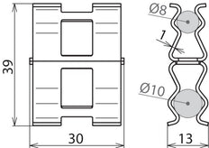Dehnclip Versterkingsklem Voor Rd 8mm en Rd 10mm - 308131 [2 stuks]