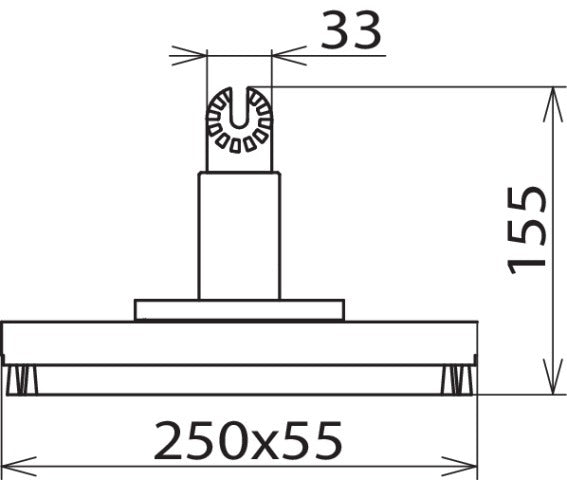 Dehn Rechthoekige Borstel 250x55mm Met Tandwielkoppeling Voor Stomerij - 785169